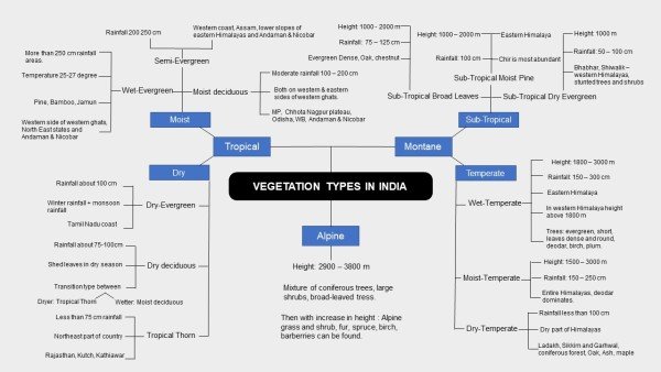 vegetation-types-in-india-mindmap